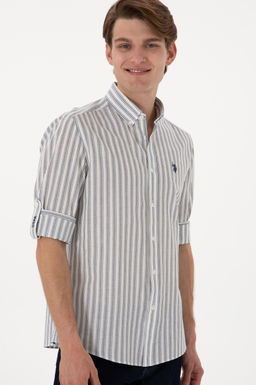 Erkek Beyaz Uzun Kollu G_mlek Sepette S_rpriz _ndirim - U.s. polo assn фото 3