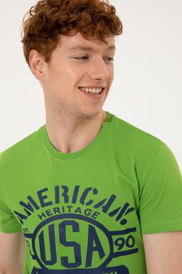 U. S. Polo Assn Мужская футболка Apple Green с круглым вырезом - U.s. polo assn фото 2