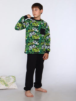 Пижама "Геометрия" зеленый