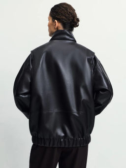 Куртка оверсайз из искусственной кожи / Zarina фото 6