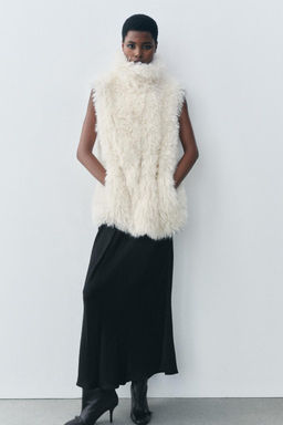 FAUX FUR WAISTCOAT ZW COLLECTION - Zara фото 2