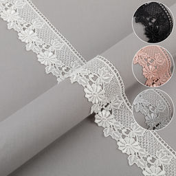 Гипюр Gamma 62 мм GGM-6202 в рулоне 10 м 0.2