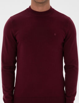 Mor Slim Fit _eyrek Yaka Basic Triko Kazak - Pierre cardin фото 6