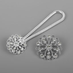 Декоративная застёжка «Круг», 9.5×3 см, цвет серебряный