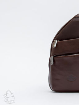 Рюкзак мужской кожаный 1772Z brown Zinimsk