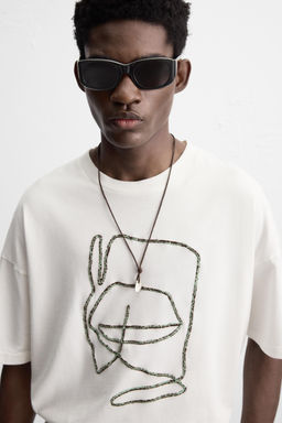CONTRAST EMBROIDERY SHIRT - Zara фото 5
