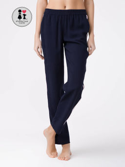 CONTE Фактурные брюки с лампасами SPORT GLEAM dark navy