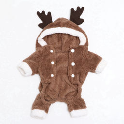 Новогодний костюм для животных Олень, S (ДС 20, ОГ 32 см), коричневый - Simaland фото 8