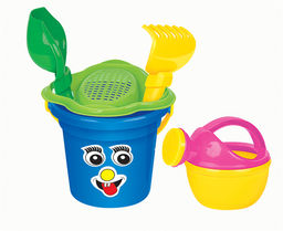 . Песочный набор №240 (ведро мал.,сито,совок,грабли,лейка) арт.4535 /28