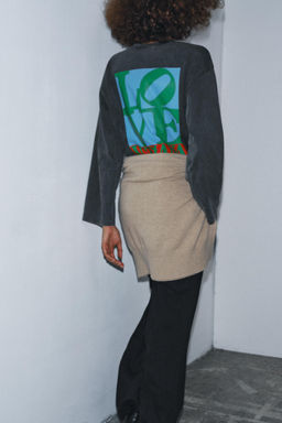 WASHED LONG SLEEVE T-SHIRT - Zara фото 3