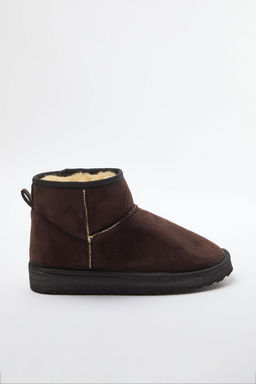 Trendyol Shoes Taba Ici Kurklu Yuvarlak Burun Duz Flatform Topuklu Kad?n Bot TAKAW25BO00029 - Trendyolmilla фото 14