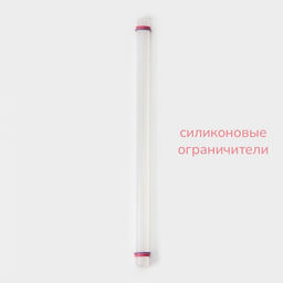 Скалка с ограничителями кондитерская KONFINETTA, 49.5?3 см, белая  фото 3