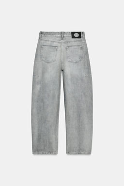 JEANS ZW COLLECTION ANKLE BALLOON TIRO MEDIO / Gris - Zara фото 4
