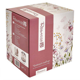 Чайный набор 8 пр. (240 мл) на металлической подставке "Latte" Ф11-060К/8