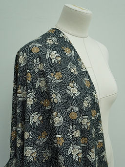 Импорт. хлопок Кармина цв.черный, ш.1.5м, хлопок-100%, 100гр/м.кв - Купава фото 4