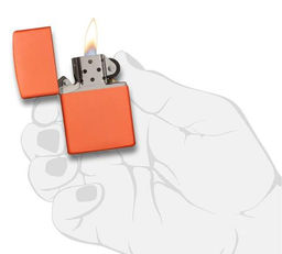 Зажигалка ZIPPO с оранжевым матовым покрытием | Orange Matte 231  фото 5