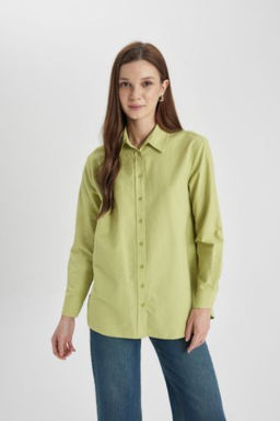 Relax Fit Poplin Uzun Kollu Gomlek Tunik