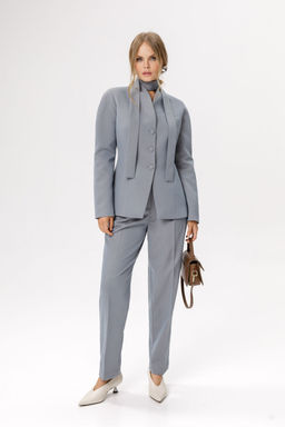 Брюки Pirs 6292 серо-голубой с бежевым меланжем  фото 3