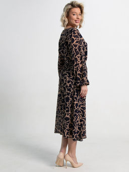 Платье Идиллия (сине-бежевое) П15379-16М