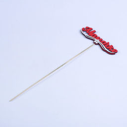 Цена за 10 шт. Топпер с декором Мамочке, красный 13х3,6 см - Simaland фото 3