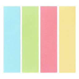 Цена за 2 шт. Блок-закладка с липким краем, 4 по 100 штук, 19×76 мм, пастельные, МИКС