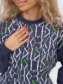 892 Свитшот "Серый/буквы/зеленый"