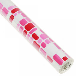 Пленка самоклеящаяся 0,45х2м "Витражная" "Геометрия" розовый "Junteng Plastics" (Китай)