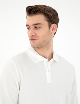 Ekru Slim Fit K_vr_lmaz Yaka Sweatshirt - Pierre cardin фото 2