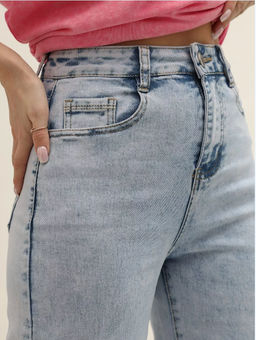 Джинсы палаццо широкие трубы с высокой посадкой