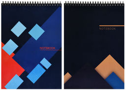 Блокнот А4 80 л. клетка INFORMAT FORM на гребне, мелованный картон, сплошной Уф-лак, налич...