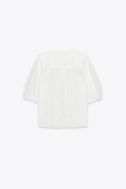 EMBROIDERED PETER PAN COLLAR SHIRT - Zara фото 15
