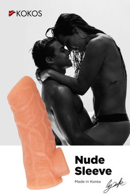 Насадка KOKOS реалистичная с дополнительной стимуляцией, TPE, телесная, 10 см  фото 10