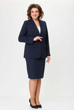 Костюм БелЭльСтиль 205/603 синий однотон
