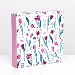 Цена за 5 шт. Коробка для 16 конфет, «Тюльпаны» 17.7×17.7×3.8 см