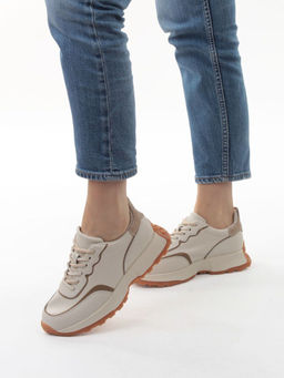 03-YC353-1 BEIGE Кроссовки женские (натуральная кожа) - Фабричный китай фото 16