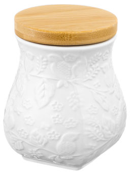 Банка д/хранения 700 мл 10,5*10,5*13 см Птички на ветке + дерев. крышка с силик. упл. - Elan gallery фото 17
