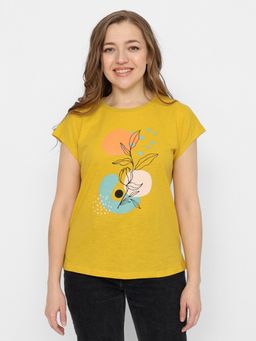 CRB wear/FSMW 60253-30 Футболка женская,желтый/Ex.Cherubino