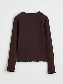 Bisiklet Yaka K?z ?ocuk Ti??rt