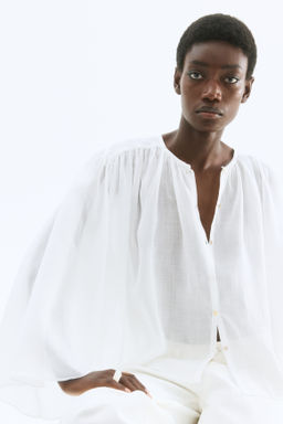 Blusa maxivolumen de ramio - H&m фото 3