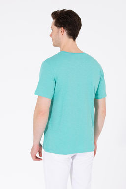 Мужская мятная футболка с круглым вырезом - U.s. polo assn фото 6