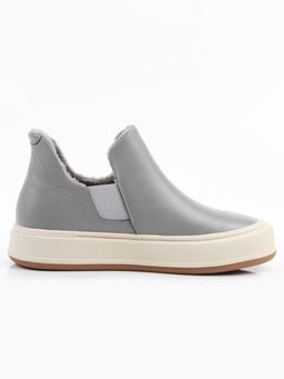 01-XKL24-069R GRAY/BLUE Ботинки демисезонные женские (натуральная кожа, байка)