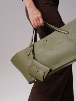 Женская кожаная сумка Dari DBR 31136 зеленая водоросль  фото 7