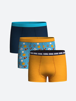 Bask?l? Erkek ?ocuk Boxer 3l?