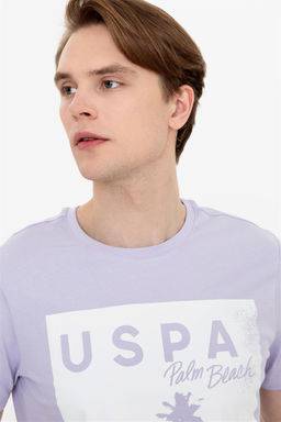 U. S. Polo Assn Мужская сиреневая футболка с круглым вырезом - U.s. polo assn фото 9