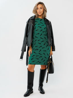 Платье женское П-194 (футер 2х нитка пенье г/к) Изумруд