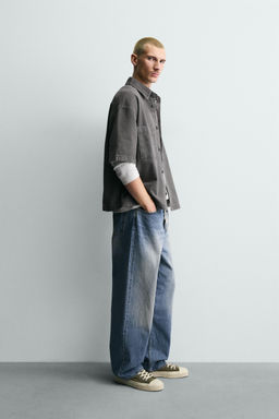 CAMISA ESTRUCTURA BOLSILLOS / Gris