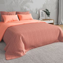 Наволочка 30х30см Персиково-миндальный К, с клапаном-запахом, перкаль 115г/м2, хлопок 100%, упаковка ПП 22х30см, Домашняя мода (Россия)  фото 2