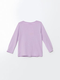 Bisiklet Yaka Uzun Kollu Basic K?z Bebek Ti??rt - Waikiki фото 3