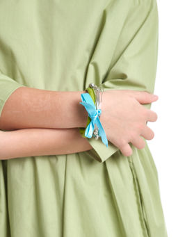 Браслет (кольца) PR3344 бирюза/салатовый - Mini maxi фото 4