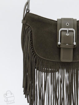 Сумка женская кожаная 99057-1NN brown green Natale Navetta  в Новосибирске